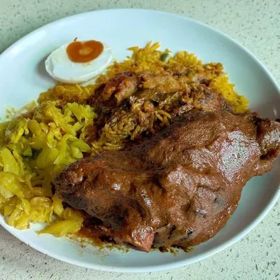 Set 6 - Nasi Briyani Lamb Shank - Hameediyah Menu