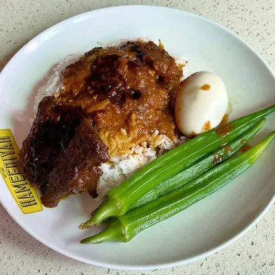 Set C - Nasi Daging Rendang Set - Hameediyah Menu