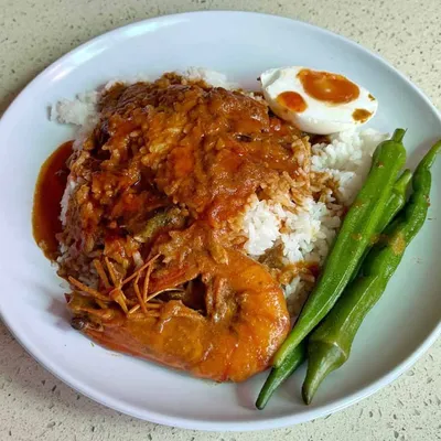 Set F - Nasi Udang Kari Set - Hameediyah Menu