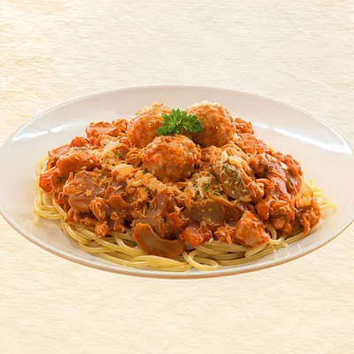 Spaghetti Bolognese w/ Chicken Meat Balls - Pak Li Kopitiam Menu