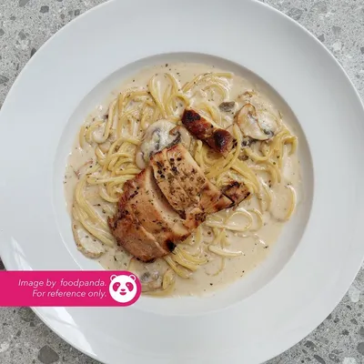Spaghetti Carbonara Chicken Grill - Warung Santai Meru Menu