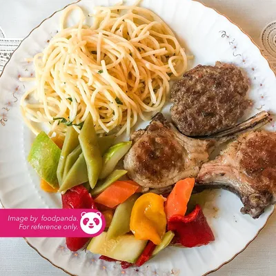 Spaghetti Carbonara Lamb Chop - Warung Santai Meru Menu