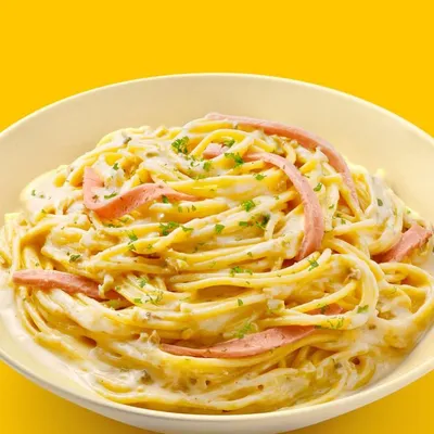 Spaghetti Chicken Carbonara - Pop Meals Menu