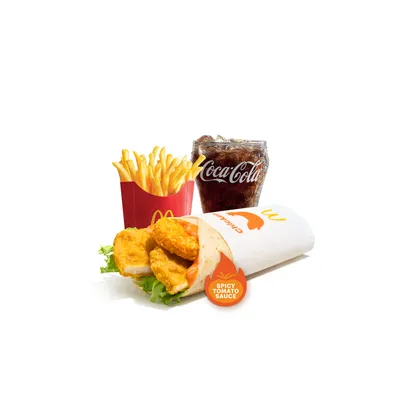 Spicy Tomato Chicken Wrap Medium McValue Meal - McDonald's Menu