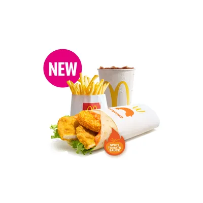 Spicy Tomato Chicken Wrap Small Meal - McDonald's Menu