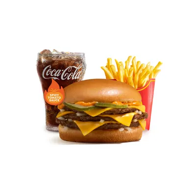 Spicy Triple Cheese Large McValue Meal - McDonald's Menu