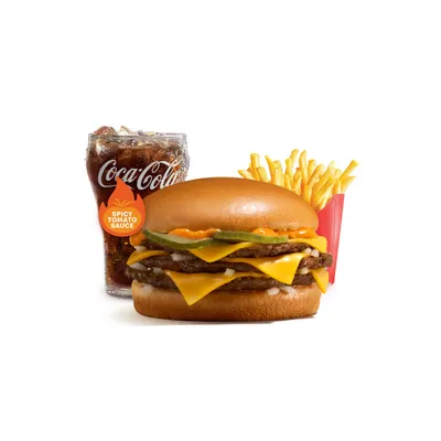 Spicy Triple Cheese Medium McValue Meal - McDonald's Menu