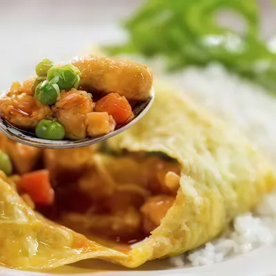 Telur Bungkus + Nasi Putih - Nasi Kandar Rasmeena Menu