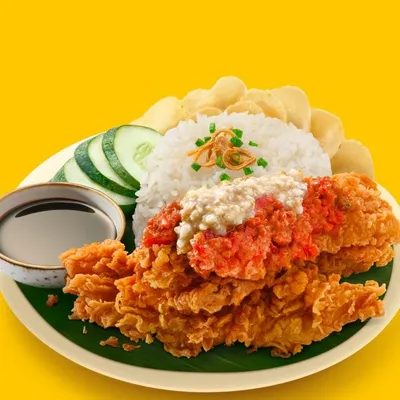 Tenders Gepuk Sambal Gajus - Pop Meals Menu