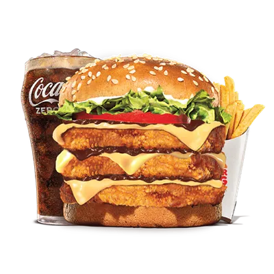 Triple BBQ Chicken Large Meal - Burger King Menu
