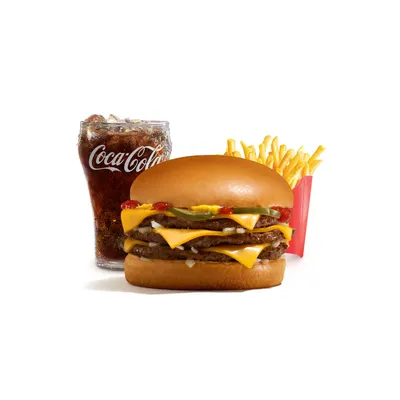 Triple Cheeseburger Medium McValue Meal - McDonald's Menu