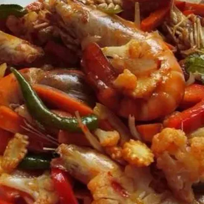 Udang Masak Paprik - Restoran Tiga Ros Menu