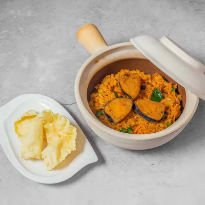 Vegetable Masala Claypot Rice - Saiva Kitchens Menu