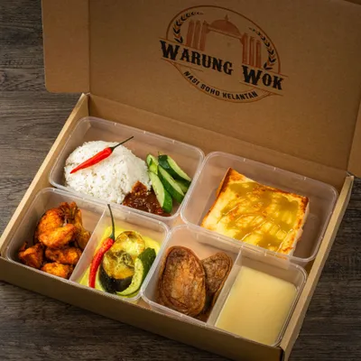 Warung Wok Box Nasi Kak Wok 1 Pax - Warung Wok Menu