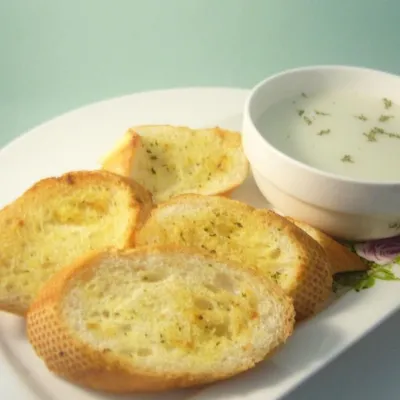 western mushroom soup + roti - Dayana Ala Thai Seafood Menu