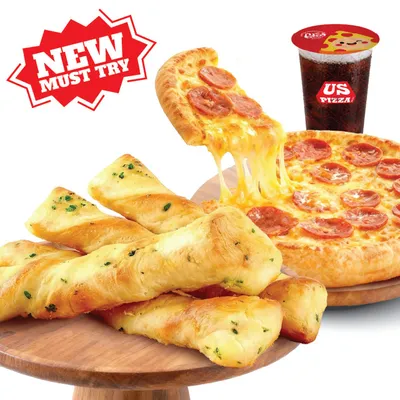 X-Solo Box - Garlic Twist 🧄 - US Pizza Penang Menu