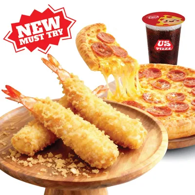 X-Solo Box  - Tokyo Golden Tempura Shrimp 🍤✨ - US Pizza Penang Menu