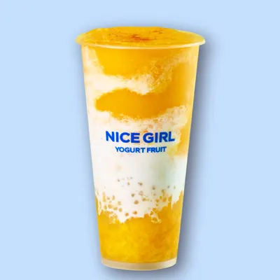 Yogurt Smoothie Mango Pemelo Sago - Nice Girl Yogurt Fruit Menu